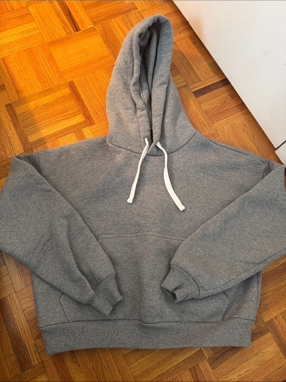 Coach Grey Oversized Cropped Hoodie